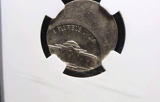 2020 nickel off-center strike error showing blank planchet crescent and shifted design